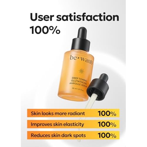 bewants Deep Toning Glutathione Ampoule Serum | Korean Skincare with Vitamin C & Calendula Extract Oil, 1.01 fl.oz + 0.33 fl.oz (2 Pack)