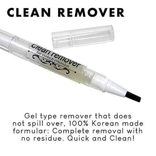 Amber Lash Clean Remover Eyelash Extension Remover Gel Brush Pen, for Professionals, Mess-Free, Percision Control Lash Glue Remover