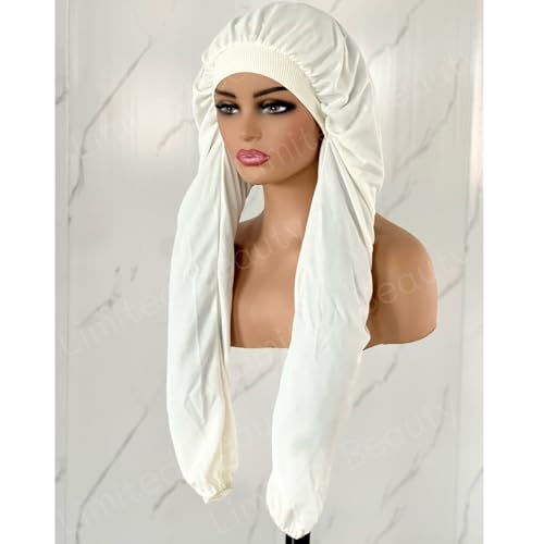 2-in-1 Long Braids Bonnet with UV Protection for Women