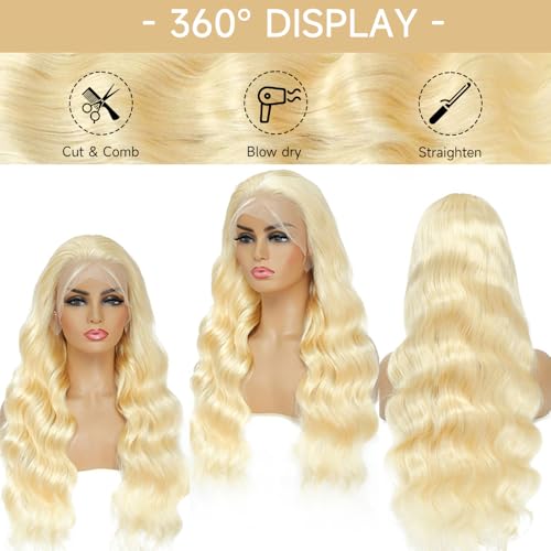 613 Blonde Lace Front Wig Human Hair 20 Inch 200% Density