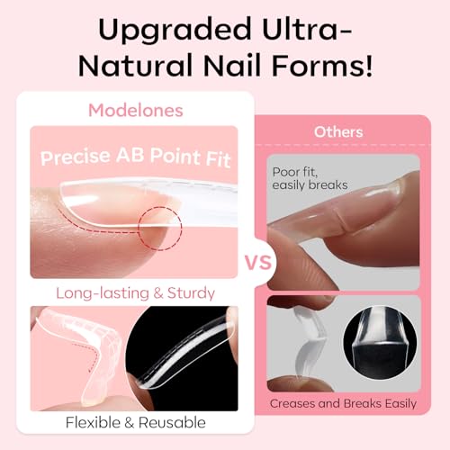 Modelones 30 Colors Poly Gel Nail Extension Kit with 8W LED Lamp