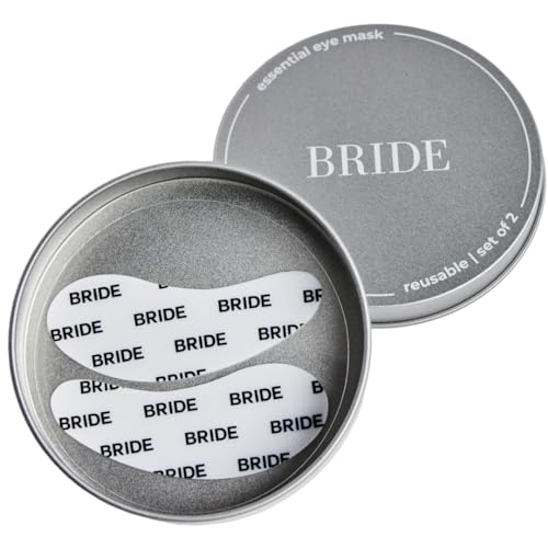 Bride Essential Under Eye Mask -1 Pair Reusable Silicone Eye Patches to Boost Hydration, Reduce Dark Circles, Smooth Fine Lines with Tin Case for Bridal Shower, Bachelorette and Wedding Gift