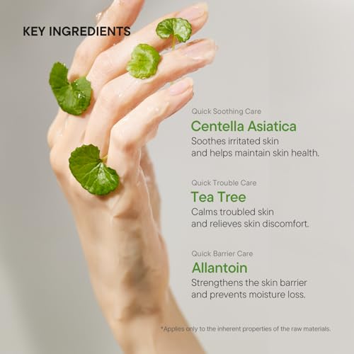 IUNIK Centella Calming Gel Cream Vegan Non-Sticky Moisturizing Blemish Care w/Centella Asiatica Tea Tree Soothes Acne Rosacea Oily & Sensitive Skin Korean Skincare
