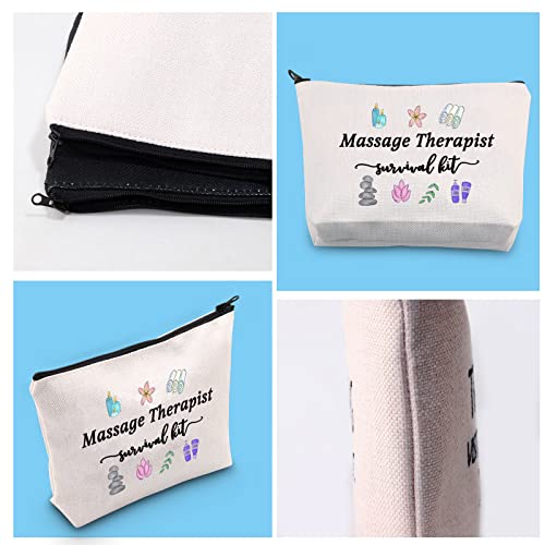GJTIM Massage Therapy Graduation Gift Massage Therapist Survival Kit Zipper Pouch Makeup Bag (Survival Kit Massage Therapist bag)