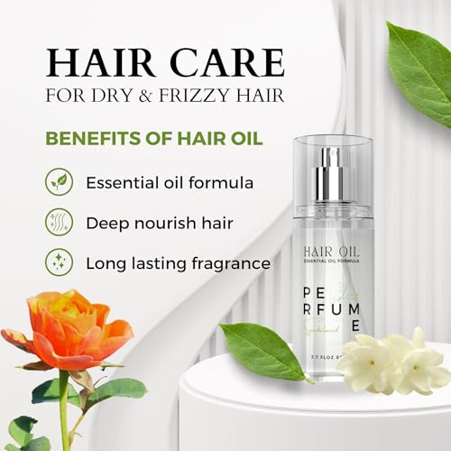 Hair Perfume Oil with Argan & Keratin for Frizz Control - 2.7 fl oz