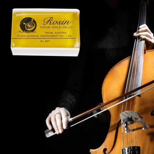 EastyGold Natural Rosin for Violin, Cello, Viola - Low Dust, Sensitive Sound, 3 Pack with Case