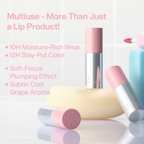 INTO YOU Airy Moisture Lipstick for Women, Long Lasting Matte Finish Lip Mud, High Pigment Color Lip Makeup, Hydrating Lightweight Mousse Texture for Women, C101 Peach Pop