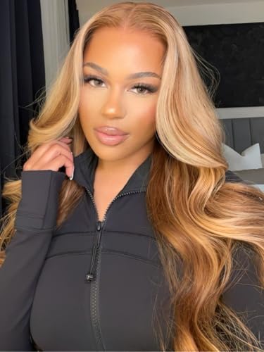 UNICE Honey Blonde Body Wave Lace Front Wig 22 inch