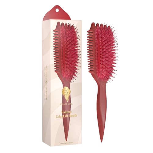 Bounce Curl Ruby Volume EdgeLift 5-in-1 Curl Styling Brush for Defined, Airy Curls