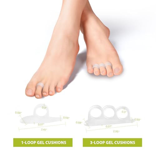 Hammertoe Corrector Gel Toe Straighteners - 12 Pcs Multi-Size