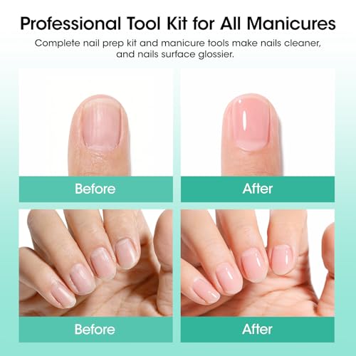 GELLEN Nail Cleanser Pads & Manicure Tools Kit - 50PCS