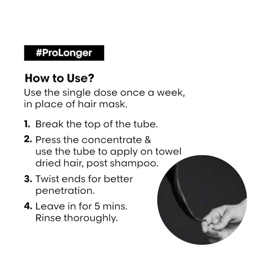 L'Oreal Professionnel Pro Longer Concentrate Treatment | For Thinned Hair | Fills and Visibly Reduces Split Ends| Provides Thicker Hair and Shine