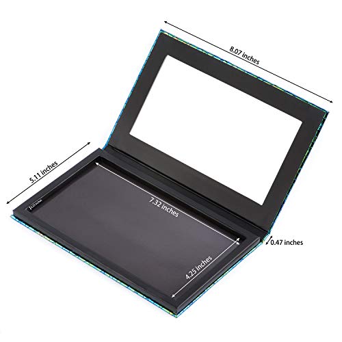 Allwon Magnetic Makeup Palette Mermaid Green with Mirror & 30 Metal Stickers