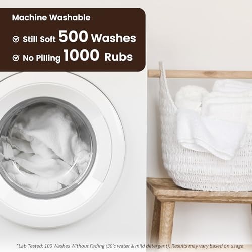 SEMAXE 12-Pack Cotton Washcloths with Hanging Loops, White