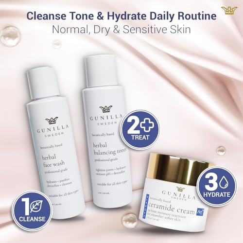 Gunilla Toner Herbal Skin Anti-Aging, Vegan, Soothing, Plant-Based, Antioxidant-Rich, Hydrating, Helps Soften Skin, Natural, Made in USA - 4 oz