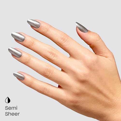 OPI Frosted Semi-Sheer Silver Holographic Nail Polish - Winter Shimmer