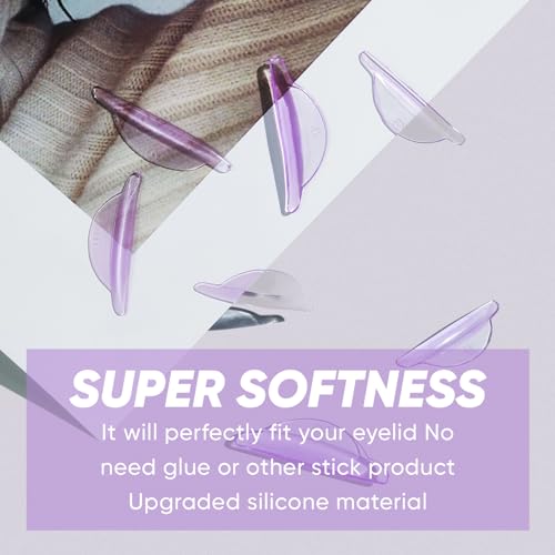 Lash Lift Rods Silicone Pads for Lash Lamination Shields Ultra Curl Flexible Reusable Curler DIY Eyeash Perm Lifting Pads (Purple)