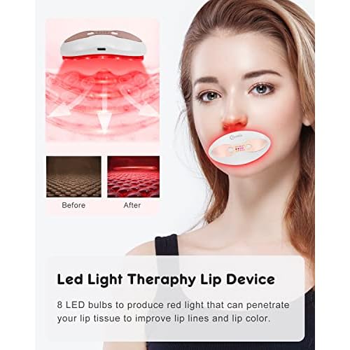 FERNIDA Cherry Lip plumper for Big Lip, 2 in 1 Lip and Eye Device Red Light Devce (White)