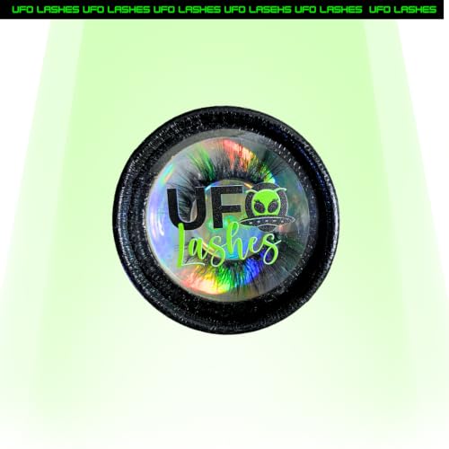 Green Glow Party Lashes - C Curl Fluffy 3D Faux Mink