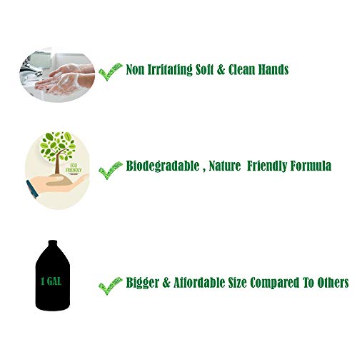 GreenFist Foaming Hand Soap Refills [ Foam Refill ] Gentle-Hand Wash Lemon Scent, 128 ounce (1 Gallon)