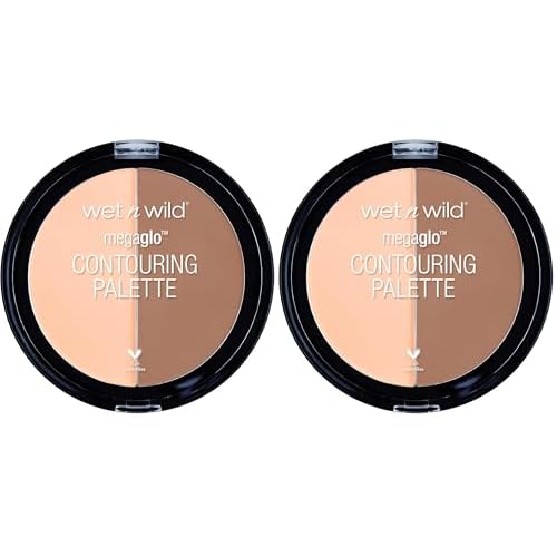 wet n wild MegaGlo Contour Palette, Dulce De Leche | Contouring Powder Face Kit | Flawlessly Sculpted Face (Pack of 2)