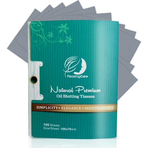 Natural Bamboo Charcoal Oil Blotting Paper Sheets 100 Count