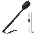 CORATED Midnight Onyx Silicone Back Scrubber 2-in-1 Body Brush with Handle