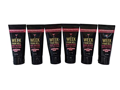 Walton Wood Farm Hand Rescue Tube 6 Pack (Week From Hell) Grapefruit & Brown Sugar Scent Vegan-Friendly and Paraben-Free 2 oz