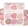 6-Color Eyeshadow Palette with Mirror – Pigmented, Blendable Makeup