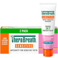 TheraBreath Sensitive Toothpaste Gentle Mint 4oz - 2 Pack, SLS-Free, Fluoride, Dentist-Formulated