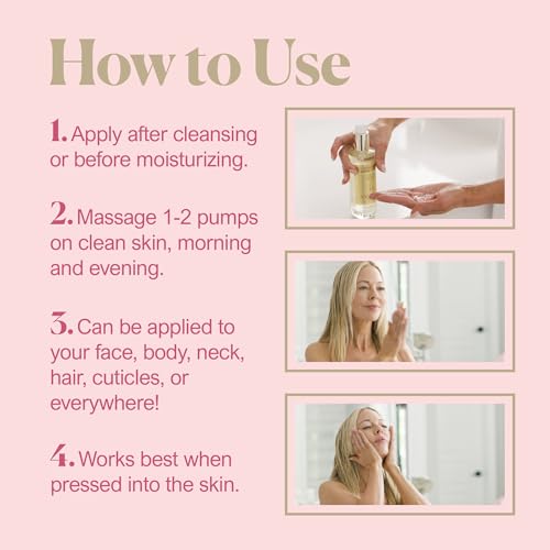 Nakery SkinInfusion Facial Oil Serum (5.07 Fl Oz), Anti Aging Collagen Serum with Hyaluronic Acid, Matrixyl 3000 and Vitamin C Oil, Moisturizing Brightening Treatment for Dark Spots and Dry Skin
