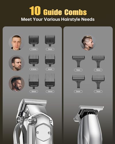 Romanda Hair Clippers for Men Cordless,Mens Clippers and Trimmers Set,Barber Clippers Set for Cutting,Hair Clippers Kit