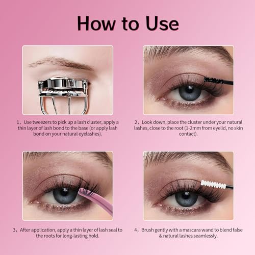 Felmynor Lash Clusters Kit - DIY Eyelash Extensions 9-18mm