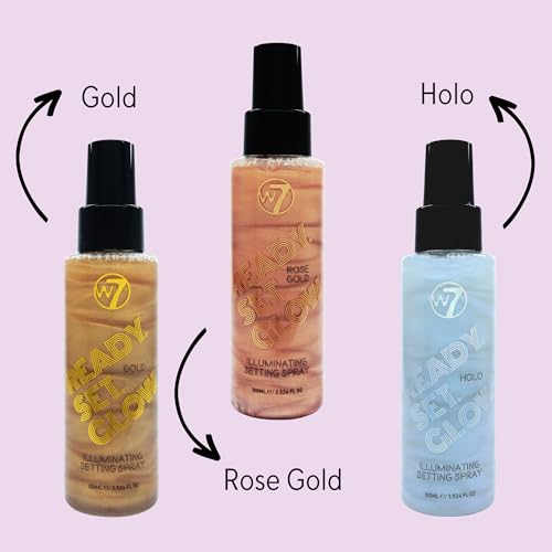 W7 Ready Set Glow Makeup Setting Spray - Shimmer