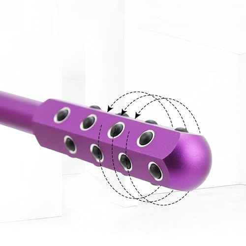 Facial Roller - Uplift Facial Massaging Beauty Roller, Face Massager Roller, Face Rollers for Women, Portable 7.6" Purple Beauty Roller for Face, Eye, Neck, Chin, Skin - 24-Stone