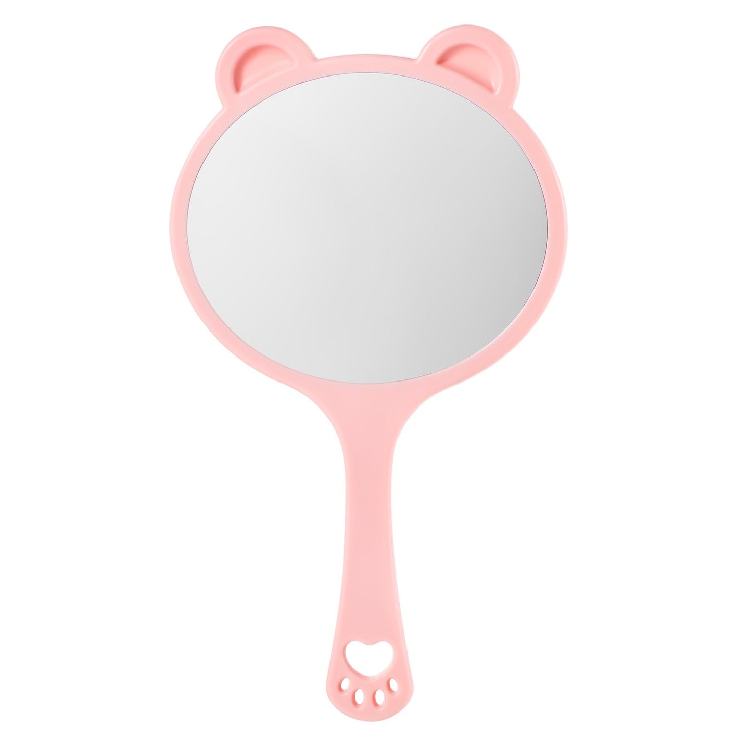 Qianyu Hand Held Mirror with Handle for Makeup Shaving Small Cute Professional Handheld Mirror with Hanging Hole Single-Sided Portable Multi-Purpose Travel Vanity Mirror for Men and Women