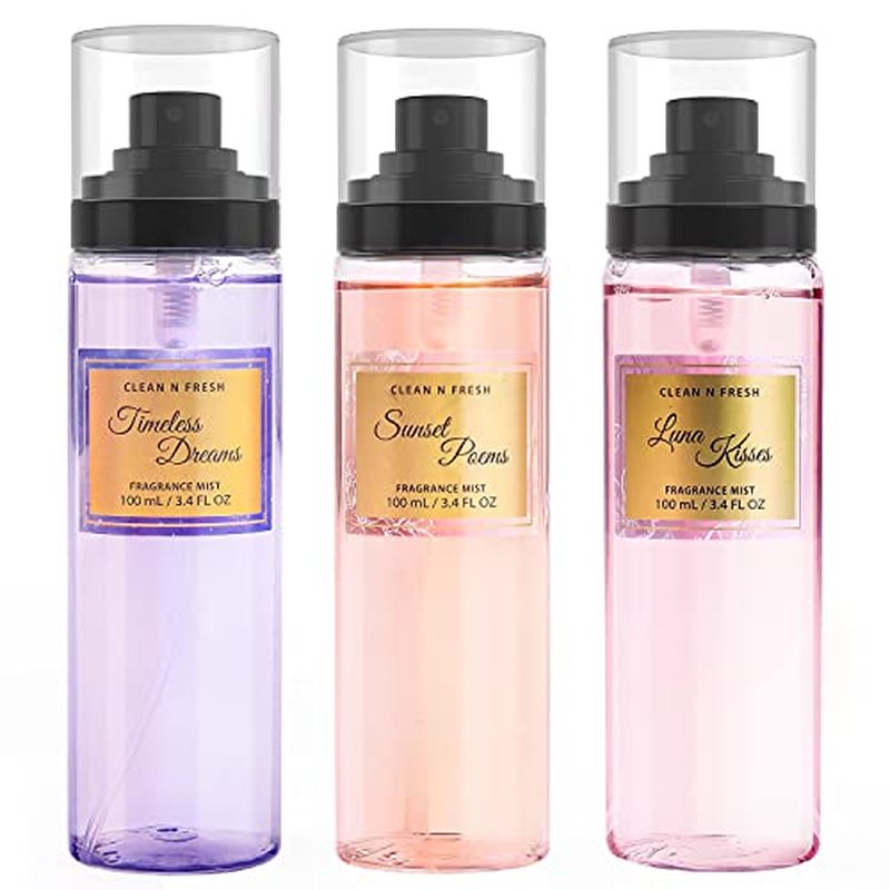 Clean-n-Fresh Body Spray Mist for Women - Pack of 3 Fragrances