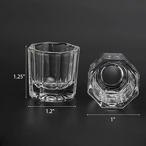 10 Pcs Glass Dappen Dish Cups Small Nail Bowl Monomer Dish Acrylic Liquid and Powder Holder Dapping Dish for Acrylic Nails