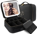 MOMIRA Travel Makeup Bag with Lighted Mirror & Organizer