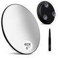 40X Magnifying Mirror with Suction Cups & Tweezers
