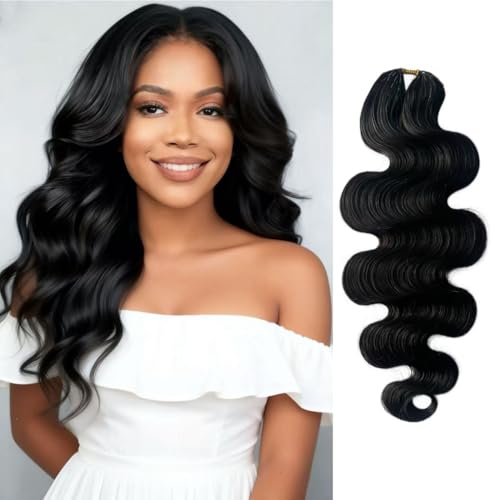 Body Wave Crochet Hair Extensions 18 Inch 120g Human Hair