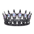 Black Moonlight Purple Rhinestone Wedding Crown for Women