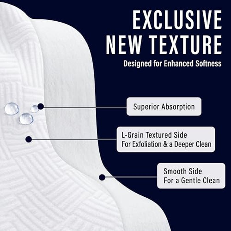 Clean & Clear Face Towels, Disposable Luxury Facial Towels, 100% Viscose Lint-Free Ultra Soft Dry Wipes for All Skin Types, Facial Drying & Gentle Makeup Removal, XL 10¡¿12 Size, 10 Count