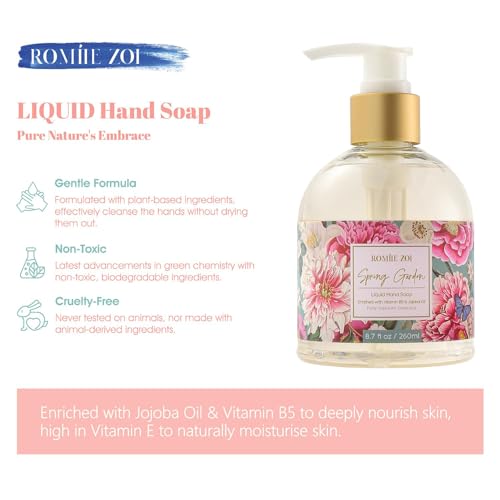 ROMIIE ZOI Liquid Hand Soap with Gift Box - Spring Garden - 260ml/ 8.7 fl.oz