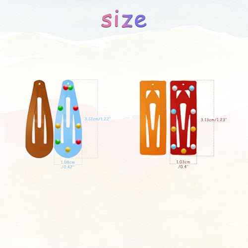 100pcs Toddler Hair Clips, Colorful Mini Snap Hair Clips for Baby Girl and Kids, Cute Small Barrettes for Fine Hair, 3 cm/1.18 Inch Metal Hair Accessories Set