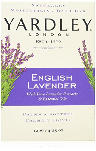 Yardley London English Lavender with Essential Oils Soap Bar, 4.25 oz Bar (Pack of 8)