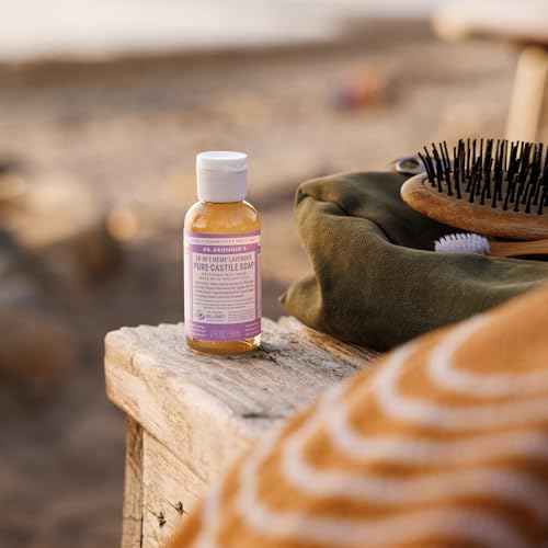 Dr. Bronner's - Pure-Castile Liquid Soap, Made with Organic Oils, 18-in-1 Uses: Face, Body, Hair, Laundry, Pets and Dishes, Concentrated, Vegan, Non-GMO (Lavender, 2 ounce, 2-Pack)