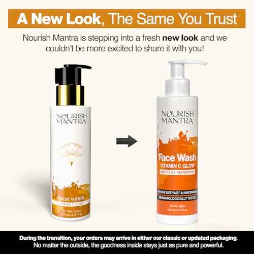 Nourish Mantra Vitamin C Glow Face Wash | Gently Cleanses the Skin | Infused With Vitamin C, Aloe Vera, & Vitamin E | Suits All Skin Types | For Men & Women | 200 ml