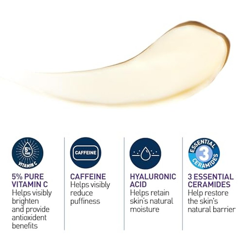 CeraVe Vitamin C Eye Cream - Dark Circles & Puffiness, 0.5 oz