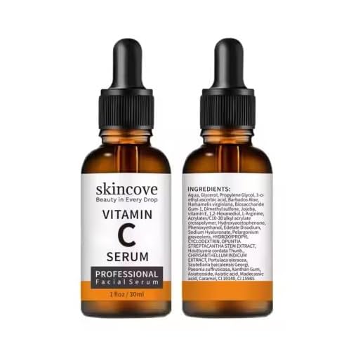 Skincove Vitamin C Serum Anti Aging Facial Serum with Vitamin C, Hyaluronic Acid, Vitamin E Brightening Serum Even Skin Tone, Improve Appearance of Dark Spots, Fine Lines & Wrinkles, 1 Fl Oz